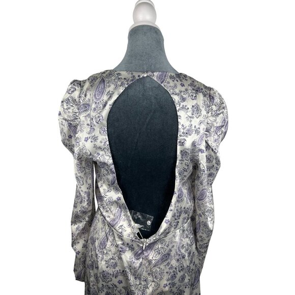 Vici Worth My Time Satin Paisley Ruffle Mini Dress Large NWT - Picture 11 of 15